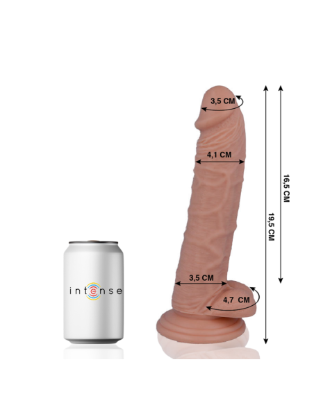 MR INTENSE - Dildo Realista 19.5 cm | Suave, Hipoalergénico y con Ventosa
