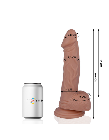 MR INTENSE - Dildo Realista 19.6 cm | Suave, Hipoalergénico y Ventosa