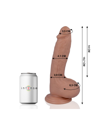 MR INTENSE - Dildo Realista 19.7 cm para Placer Sin Límites - Suave, Flexible y Hipoalergénico