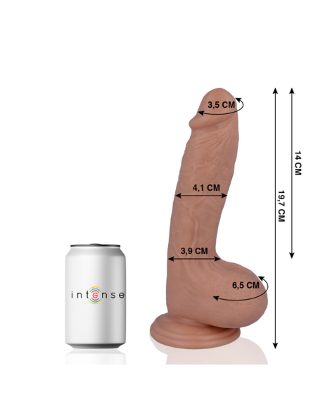MR INTENSE - Dildo Realista 19.7 cm para Placer Sin Límites - Suave, Flexible y Hipoalergénico