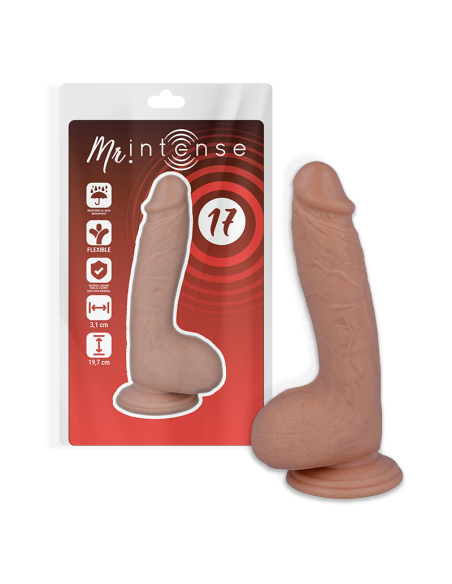 MR INTENSE - Dildo Realista 19.7 cm para Placer Sin Límites - Suave, Flexible y Hipoalergénico