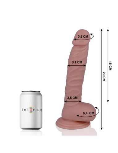 MR INTENSE - Dildo Realista 20 cm | Suave, Flexible y Hipoalergénico