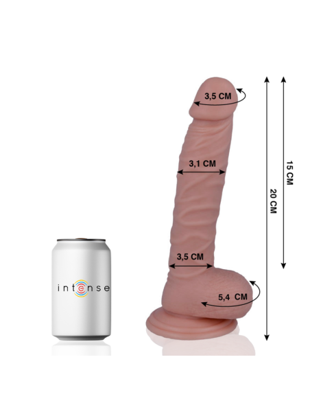 MR INTENSE - Dildo Realista 20 cm | Suave, Flexible y Hipoalergénico