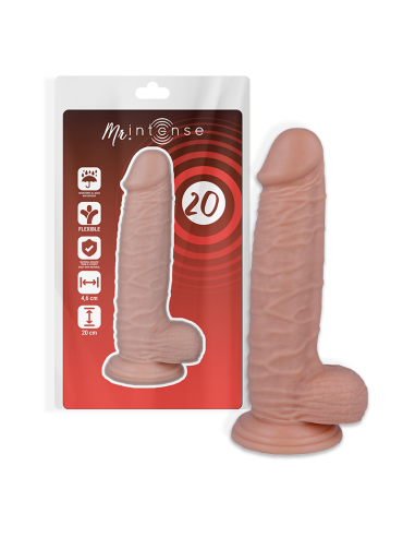 Mr. Intense - Dildo Realista 20 cm | Tacto Suave, Hipoalergénico y Ventosa