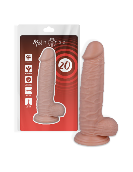 Mr. Intense - Dildo Realista 20 cm | Tacto Suave, Hipoalergénico y Ventosa
