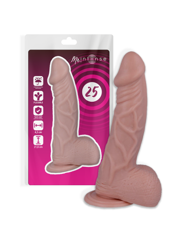 MR INTENSE - Dildo Realista 21.8 cm | Tacto Suave y Flexible con Ventosa