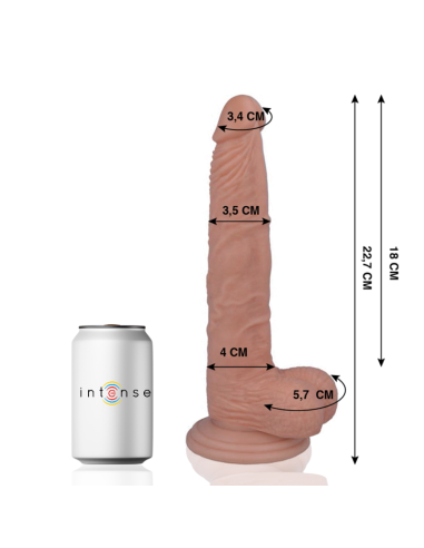 MR INTENSE - Dildo Realista de 22.7 cm - 100% Natural, Flexible y Hipoalergénico