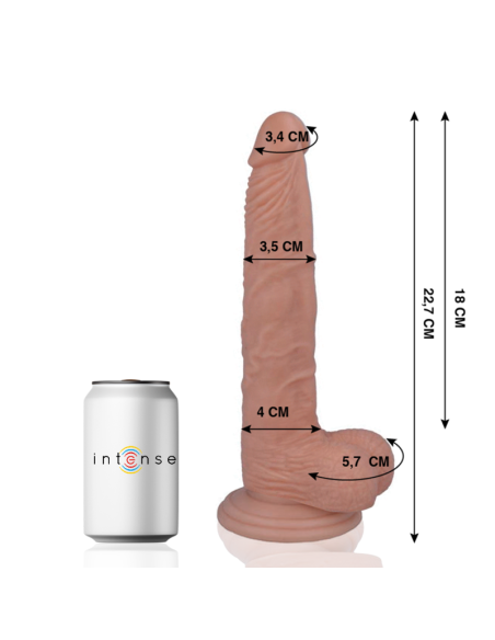MR INTENSE - Dildo Realista de 22.7 cm - 100% Natural, Flexible y Hipoalergénico