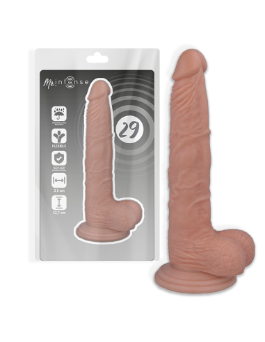 MR INTENSE - Dildo Realista de 22.7 cm - 100% Natural, Flexible y Hipoalergénico