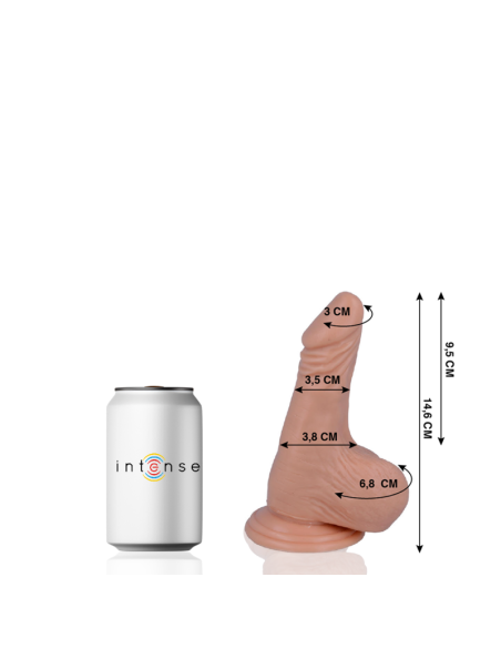 MR INTENSE - PENE REALISTA 14.6 CM | Dildo Suave, Flexible y Hipoalergénico con Ventosa