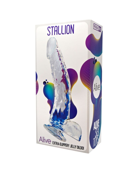 ALIVE - STALLION Pene Realistico Transparente 22 CM | SexPlace.MX