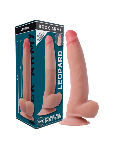 ROCKARMY DUAL DENSITY LEOPARD DILDO REALISTA 23 CM
