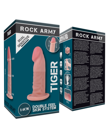 ROCKARMY Tiger Dildo Realista 14 cm - Doble Densidad para Placer Intenso