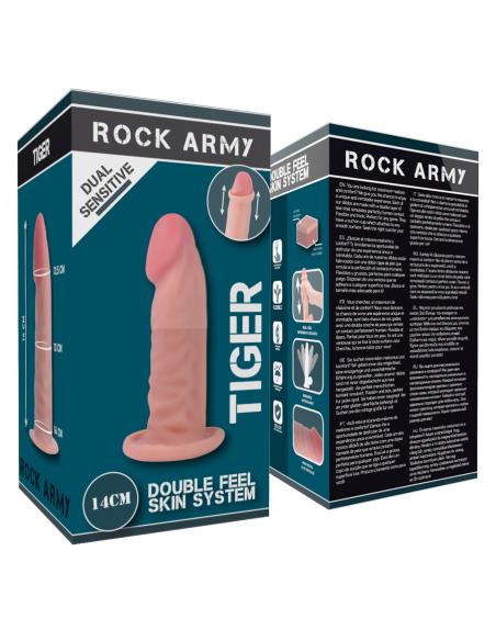ROCKARMY Tiger Dildo Realista 14 cm - Doble Densidad para Placer Intenso