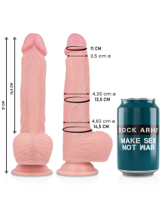 ROCKARMY - Dildo Premium de Silicona Líquida Spitfire 21 cm
