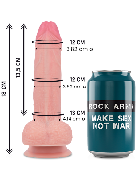 ROCKARMY Mustang: Dildo Premium de Silicona Líquida 18 cm | Realismo y Placer Garantizados