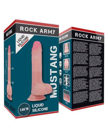 ROCKARMY Mustang: Dildo Premium de Silicona Líquida 18 cm | Realismo y Placer Garantizados
