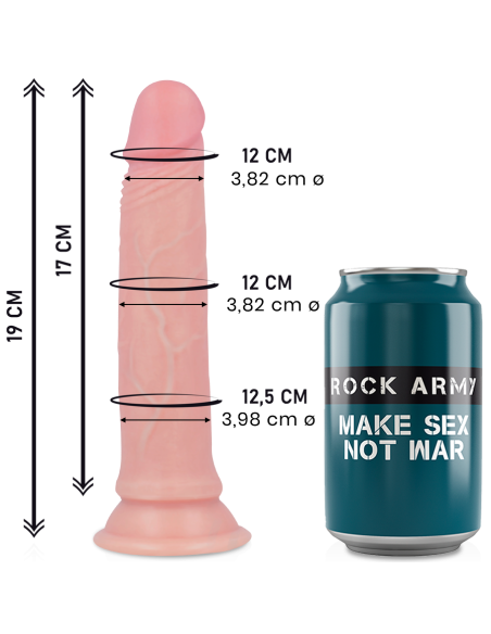 ROCKARMY - Dildo Premium de Silicona Líquida Avenger 19 cm - Realista y Versátil para Placer Íntimo