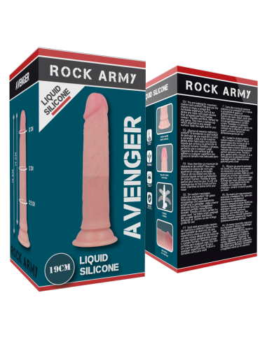 ROCKARMY - Dildo Premium de Silicona Líquida Avenger 19 cm - Realista y Versátil para Placer Íntimo