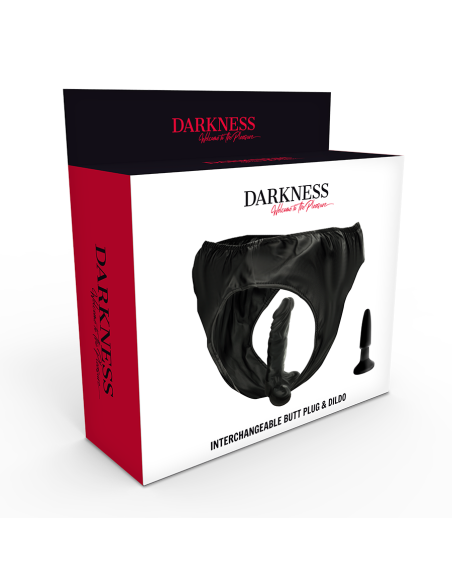 Darkness - Panties con Plug y Dildo Intercambiable