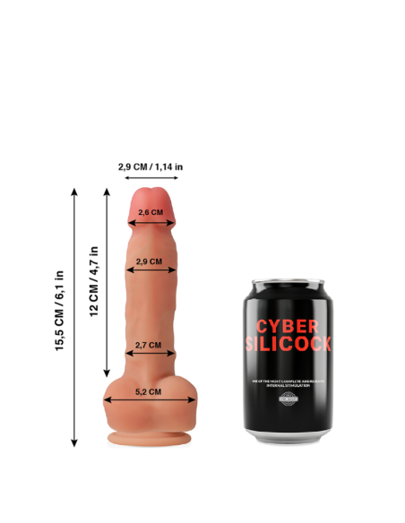 CYBER SILICOCK - Dildo Realista de Silicona 15.5 cm | Placer Vaginal y Anal