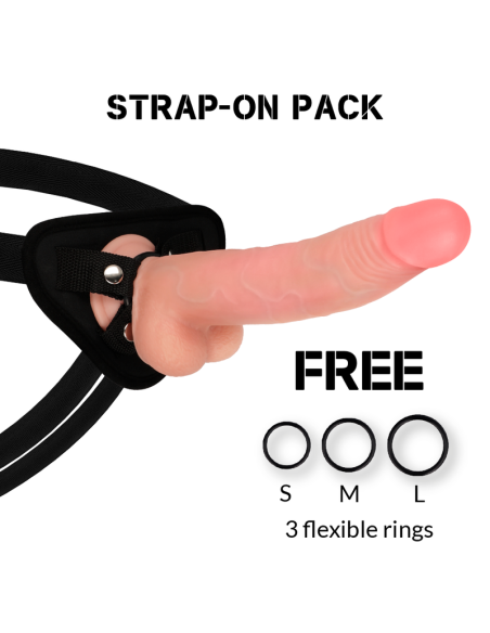 ROCKARMY - Arnés + Dildo Realista Leopard 23 cm