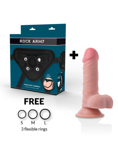 ROCKARMY Arnés + Dildo Realista Panzer 17 cm | SexPlace.MX