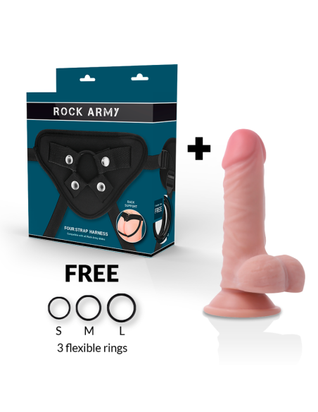 ROCKARMY Arnés + Dildo Realista Panzer 17 cm | SexPlace.MX