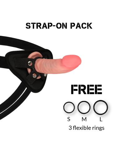 ROCKARMY - Arnés + Dildo Realista Dual Density Tiger 14 cm