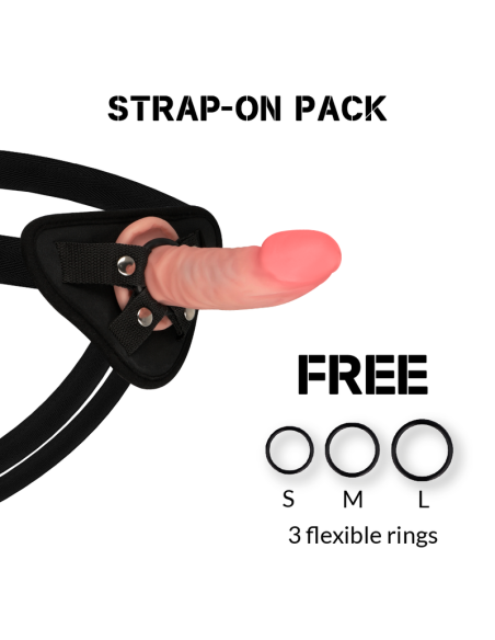 ROCKARMY - Arnés + Dildo Realista Dual Density Tiger 14 cm