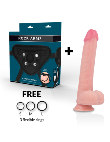 ROCKARMY - Arnés + Dildo Kingcobra 24 cm