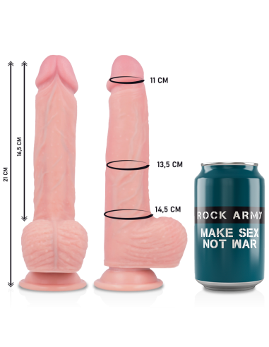 ROCKARMY - Arnés + Dildo Premium Spitfire 21 cm