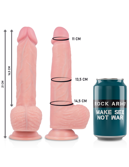 ROCKARMY - Arnés + Dildo Premium Spitfire 21 cm