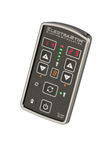 ElectraStim Flick Duo - Estimulador Eléctrico Recargable para Parejas | Control Independiente y 25 Niveles de Intensidad
