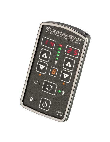 ElectraStim Flick Duo - Estimulador Eléctrico Recargable para Parejas | Control Independiente y 25 Niveles de Intensidad