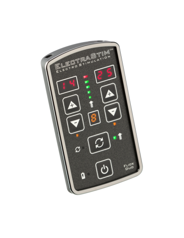 ElectraStim Flick Duo - Estimulador Eléctrico Recargable para Parejas | Control Independiente y 25 Niveles de Intensidad