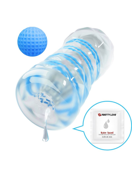 PRETTY LOVE - Masturbador Pequeño Con Espirales Azul | SexPlace.MX
