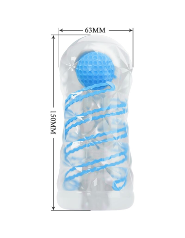 PRETTY LOVE - Masturbador Pequeño Con Espirales Azul | SexPlace.MX