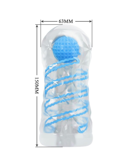 PRETTY LOVE - Masturbador Pequeño Con Espirales Azul | SexPlace.MX