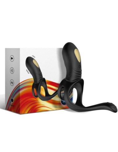 ARMONY Joy Jumper Anillo Vibrador & Plug Anal Negro - Placer Elevado y 9 Modos de Vibración
