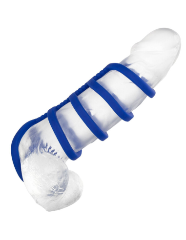 CALExotics Admiral Jaula Xtreme para Pene Azul - Potenciador de Silicona Premium para Mayor Placer y Rendimiento
