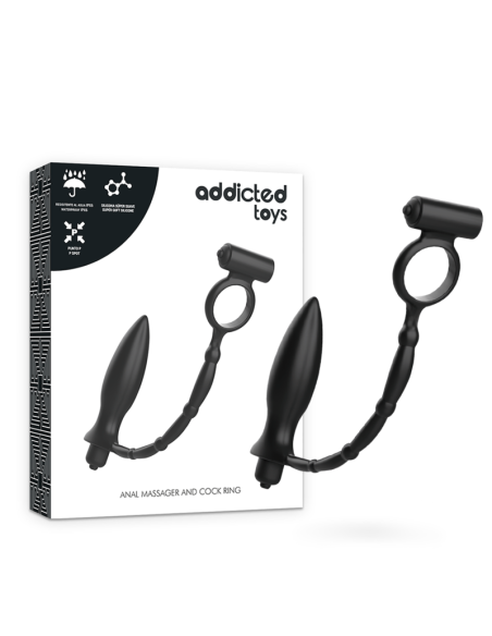 ADDICTED TOYS - Plug Anal con Anillo Vibrador | SexPlace.MX