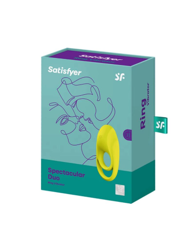 SATISFYER - SPECTACULAR DUO Anillo Vibrador Amarillo | SexPlace.MX