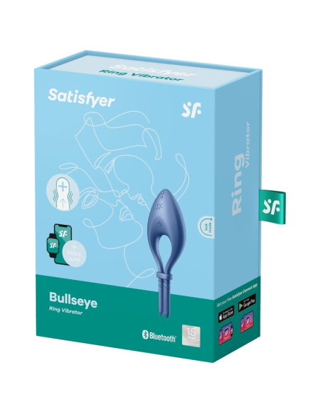 SATISFYER - BULLSEYE Anillo Vibrador App Azul | SexPlace.MX