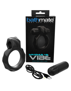 BATHMATE VIBE RING MAXIMUS 45 - Silicona Suave y 10 Patrones de Vibración para Placer Compartido