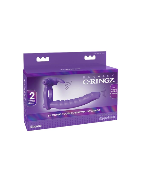 Fantasy C-Ringz: Anillo Doble Penetración con Rabbit para Estimulación Máxima