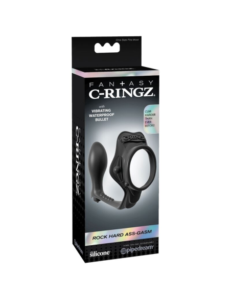 FANTASY C-RINGZ - Rock Hard Anillo Potenciador con Plug Anal para Mayor Placer y Estimulación