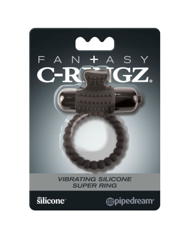 FANTASY C-RINGZ - Anillo Vibrador de Silicona Negro para Erecciones Prolongadas y Orgasmos Explosivos
