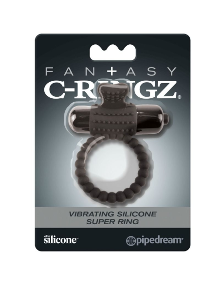 FANTASY C-RINGZ - Anillo Vibrador de Silicona Negro para Erecciones Prolongadas y Orgasmos Explosivos
