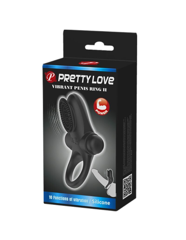 PRETTY LOVE - Anillo Vibrador II Negro | SexPlace.MX